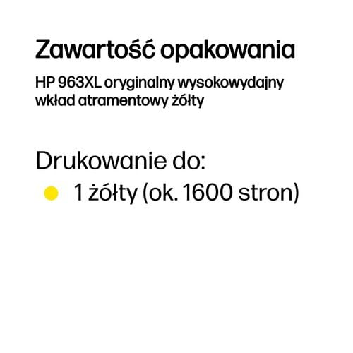 Tusz HP 963XL Yellow (3JA29AE) na Arena.pl