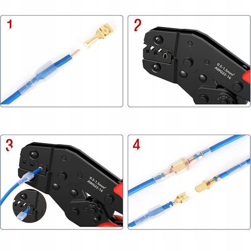 Zestaw Konektorów Samochodowych 450 Elementów z Zaciskarką na Arena.pl