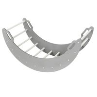 bujak drewniany Moon biało-szary