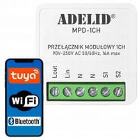 PRZEŁĄCZNIK ŚWIATŁA WiFi 16A MINI SMART TUYA