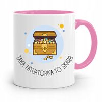Dla Tatuażystki Tatuażysty Kubek Różowy Na Prezent Z Nadrukiem Ze Zdjęciem