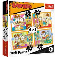 puzzle 4w1 garfield kocha lazanię 34673