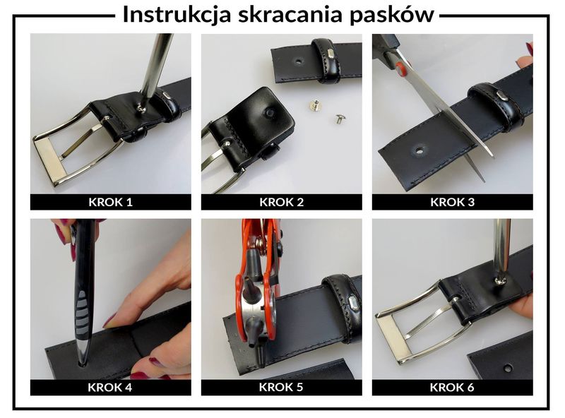 pasek skóra pdc-3 granatowy zdjęcie 7