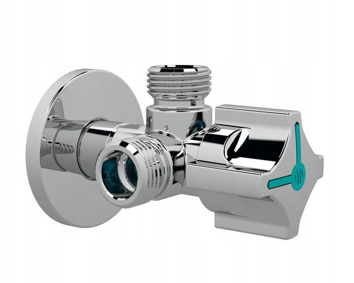 Zawór kątowy Arco 1/2''-3/8"-3/8" zdjęcie 1