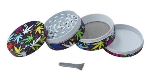 Młynek do Tytoniu Suszu Ziół CBD Grinder Crusher Kolorowe Listki Marihuany na Arena.pl