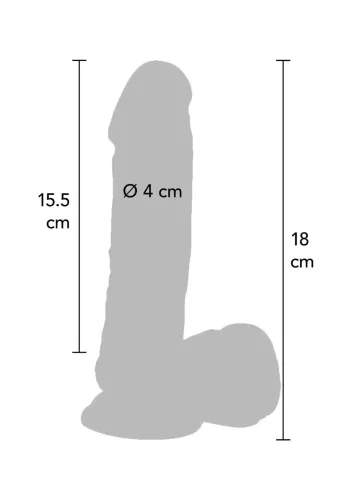 Dildo 7in. with Balls Vibrator Light skin tone na Arena.pl