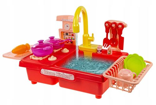 KUCHNIA ZLEW Z WODĄ DLA DZIECI KRAN NA BATERIE PALNIKI AKCESORIA WARZYWA na Arena.pl