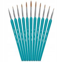 PĘDZLE MALARSKIE ZESTAW PĘDZLI 11szt ARTYSTYCZNE PRECYZYJNE PROFESJONALNE