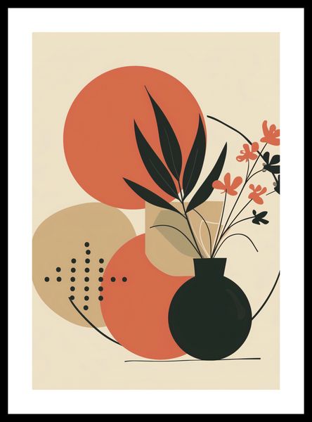 Plakat 68x98cm Wazon z Kwiatami zdjęcie 3