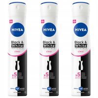 NIVEA Black White Antyperspirant damski - dezodorant dla kobiet 3x200 ml
