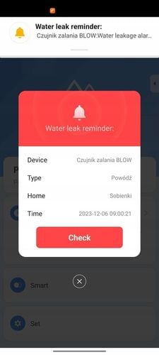 CZUJNIK ZALANIA SENSOR WYCIEKU POZIOMU WODY SMART WiFi Tuya SMART LIFE na Arena.pl