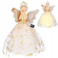 Skrzat świąteczny aniołek LED świecący figurka dekoracyjna 22x22x36 cm