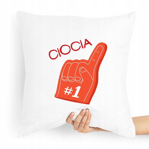 Poduszka Dla Cioci Ciocia Numer Jeden Prezent Z Nadrukiem Ze Zdjęciem zdjęcie 1