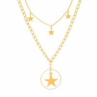 naszyjnik podwójny z gwiazdkami (c21/ten/21au)