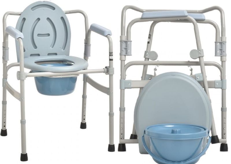Krzesło toaletowe 3w1 Przenośna toaleta Sanitarne zdjęcie 1