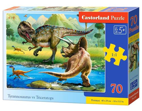 Puzzle 70 tyranosaur vs tricer na Arena.pl