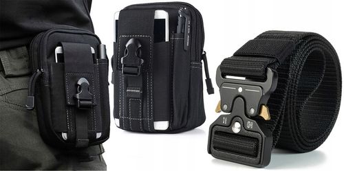 ZESTAW SASZETKA NERKA MĘSKA na pasek TAKTYCZNA + PAS WOJSKOWY TAKTYCZNY na Arena.pl