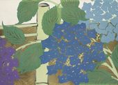Plakat 18x13cm Hydrangea, Sekka Japoński Vintage do Salonu