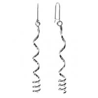 SREBRNE KOLCZYKI DŁUGIE SPRĘŻYNKI NA BIGLU PRÓBA SREBRA 925