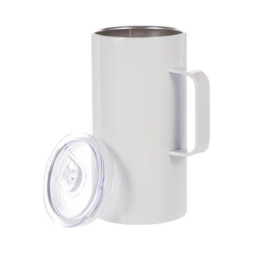 Kubek 600 ml ze stali nierdzewnej do sublimacji - biały na Arena.pl