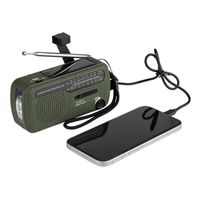 Radio survivalowe solarne, korbka, powerbank Fosco