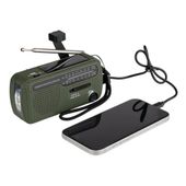 Radio survivalowe solarne, korbka, powerbank Fosco