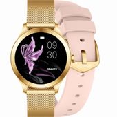 smartwatch gravity różowo złoty 2 paski gt25-1 pro