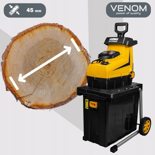 ROZDRABNIACZ ELEKTRYCZNY RĘBAK DO GAŁĘZI PRO MOCNY SILNIK ZBIORNIK 60L na Arena.pl