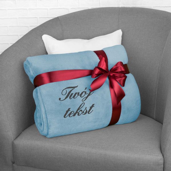 KOC z HAFTEM dedykacji 220 x 200 MIKROFIBRA DOWOLNY TEKST na święta zdjęcie 4