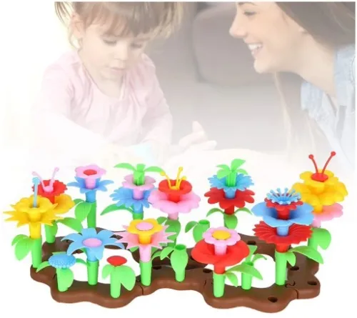 OGRÓD KREATYWNY KWIATY UKŁADANKA KLOCKI 148 SZT. na Arena.pl