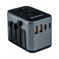 Adapter podróżny Verbatim UTA-03 globalny-globalny 2xUSB 3xUSB-C PD QC