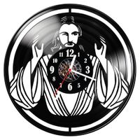 Zegar ścienny z płyty winylowej Jezus Chrystus 1201.14