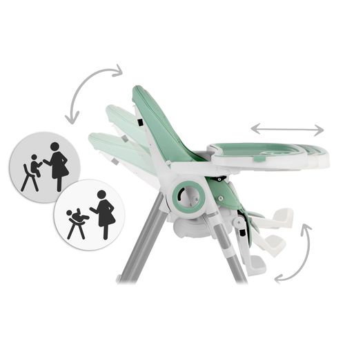 Krzesełko do karmienia ze stolikiem, leżaczek Belo zielone + pałąk z zabawkami na Arena.pl