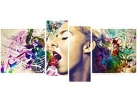 120CM 55 OBRAZ 4 ELEM PIOSENKARKA ŚCIENNY