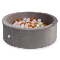 Suchy basen z piłeczkami 200 sztuk 90x30 Velvet lila (jasnoróżowe, perłowe, złote)