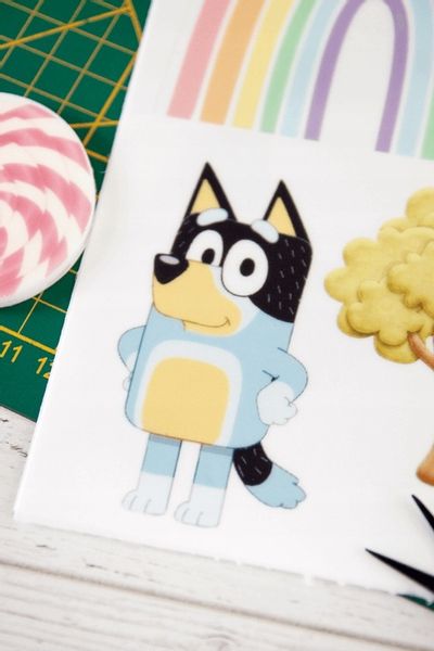 Wydruk Opłatek Tort Zestaw BLUEY 8 El + GRATIS Tabliczka Napisem BLUE zdjęcie 11