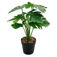 SZTUCZNA MONSTERA W DONICZCE ROŚLINA DONICZKOWA DEKORACYJNA SZTUCZNE KWIATY