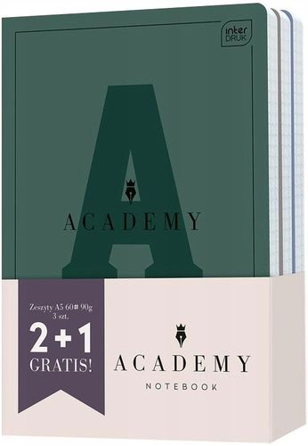 N-Zestaw zeszytów A5 60# ACADEMY Hyb.(2+1) 5997 na Arena.pl