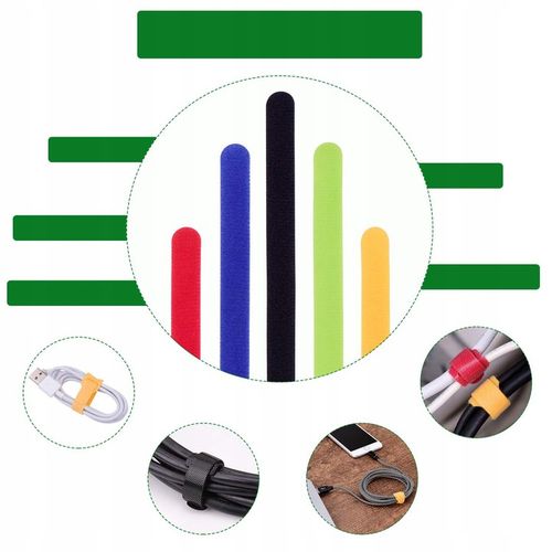 OPASKA RZEP paski organizer do kabli OPASKA TAŚMA RZEPOWA 30 sztuk na Arena.pl