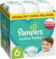PAMPERS ACTIVE BABY 6 PIELUCHY DLA DZIECI 13-18kg ZAPAS 128szt