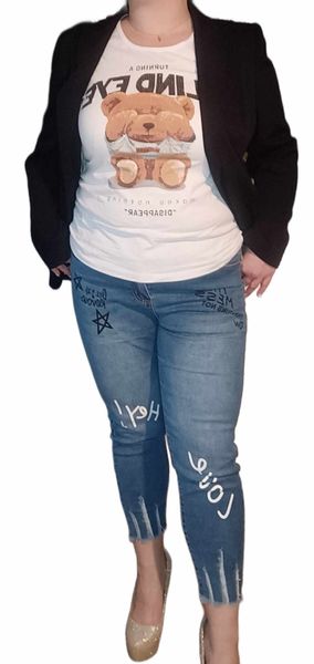 Spodnie jeansowe pluse size zdjęcie 1