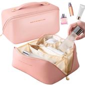 KOSMETYCZKA ROZKŁADANA PODRÓŻNA SKÓRZANA ORGANIZER NA KOSMETYKI