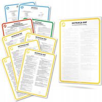 GABINET KOSMETYCZNY ZESTAW INSTRUKCJI BHP DLA KOSMETYCZKI TABLIC BHP PPOŻ