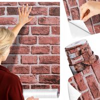 TAPETA SAMOPRZYLEPNA ŚCIENNA OKLEINA WINYLOWA CEGŁA KAMIEŃ EFEKT 3D 10m