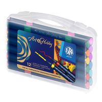 Markery Akrylowe Dwustronne Trójkątn 12Szt Walizka