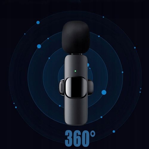 Bezprzewodowy mikrofon krawatowy Apexel do iPhone na Arena.pl