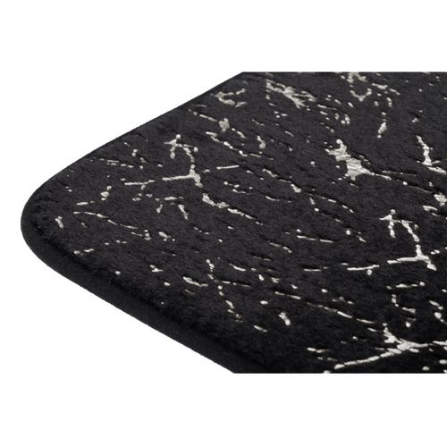 Dywaniki łazienkowe kpl. 2 el. czarny stylowy srebrny wzór miękkie puszyste na Arena.pl