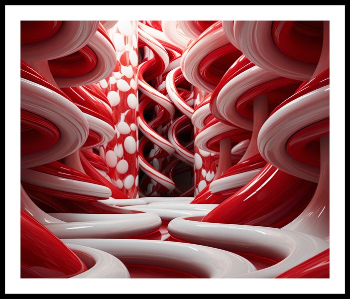 Plakat 60x50cm Czerwone Wiry zdjęcie 3