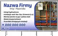 Pogotowie hydrauliczne - Baner reklamowy 130x80 z oczkami
