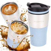 KUBEK TERMICZNY stalowy TERMOS do kawy herbaty szczelny KAMILLE 320ml